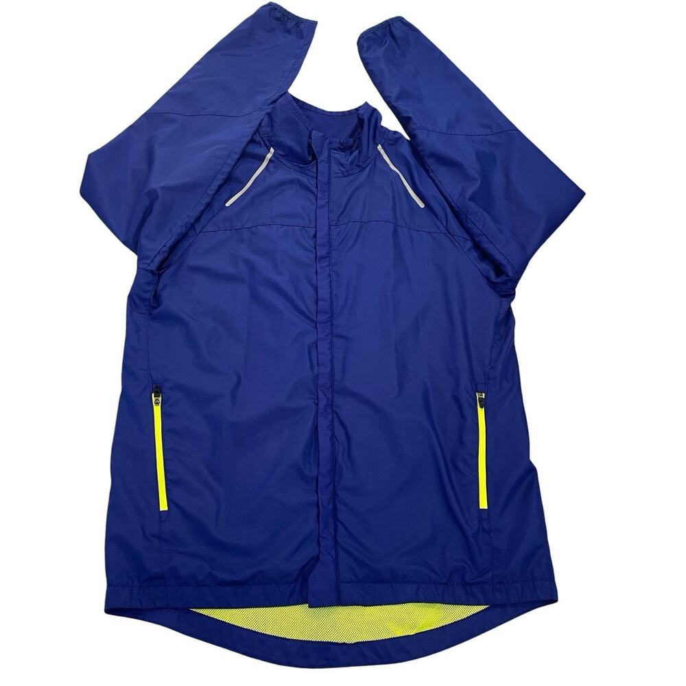Starter Windbreaker Jacket Mens M Blue Vented Running Cycling Mesh Lined
